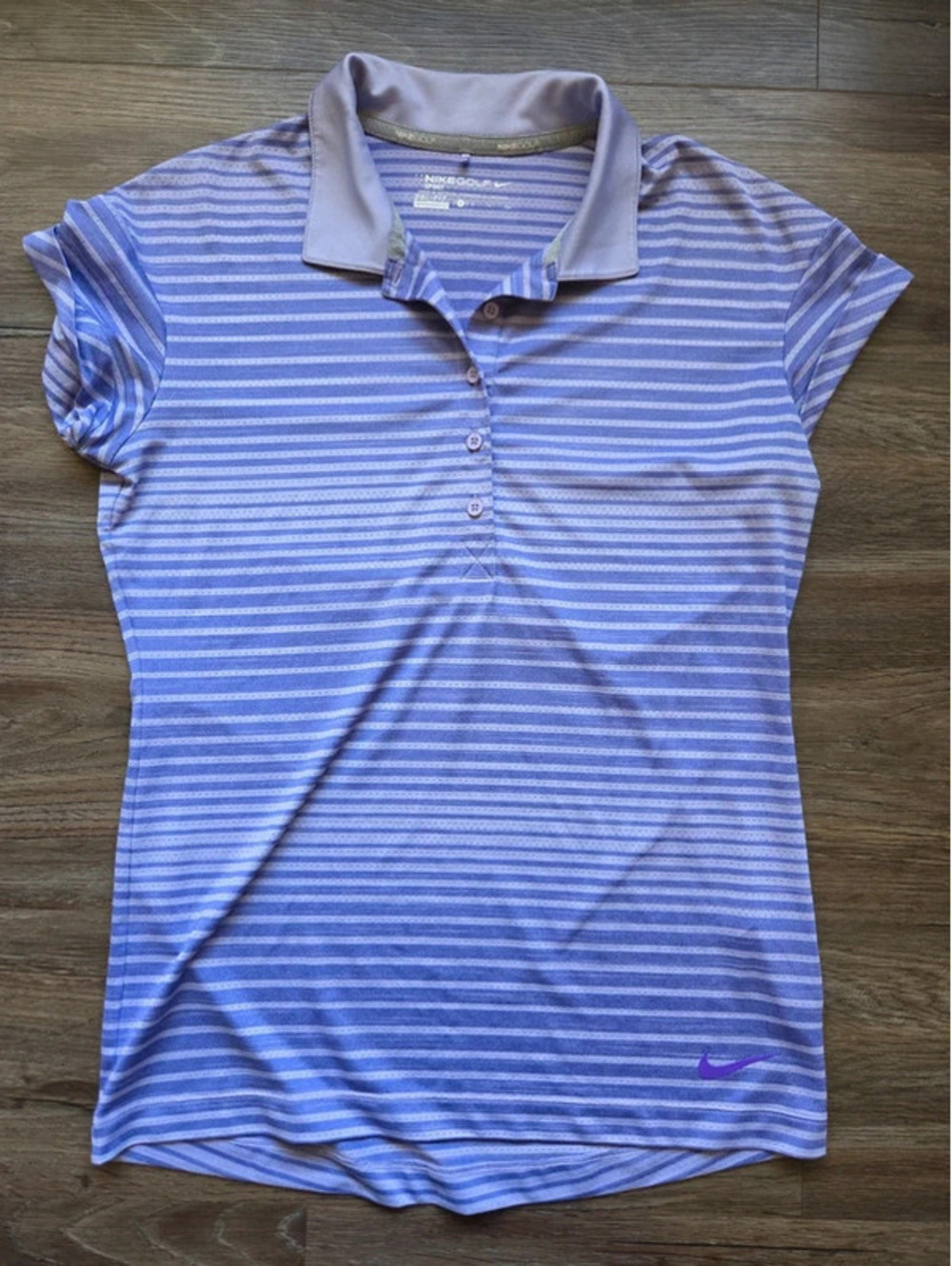 Nike golf Purple Striped Shirt Small